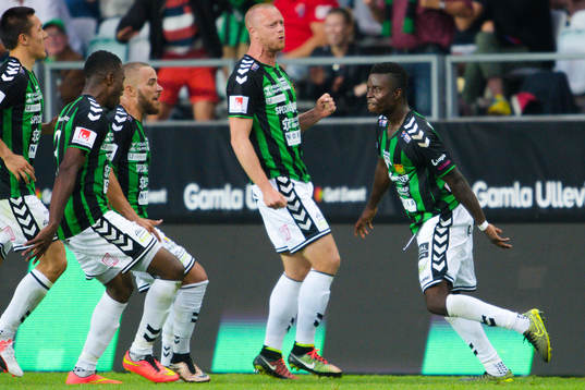 GAIS Kieron Cadogan jublar