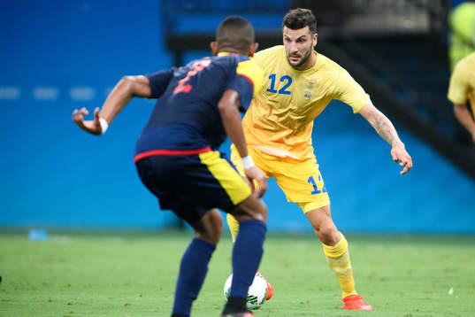 Sveriges Mikael Ishak i fotbollsmatchen mellan Sverige och