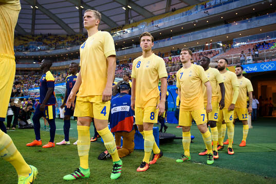 Sveriges Joakim Nilsson, Alexander Fransson, Simon