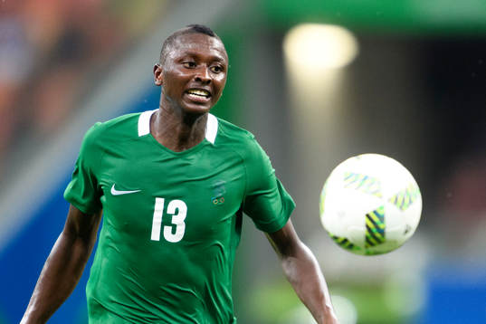 Nigerias Sadiq Umar i fotbollsmatchen mellan Nigeria och Japan den 4 augusti 2016