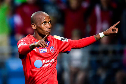 Helsingborgs Amethyst Bradley Surprise Ralani jublar efter 2-1 