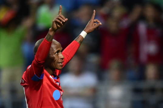 Helsingborgs Amethyst Bradley Surprise Ralani jublar efter 2-1 