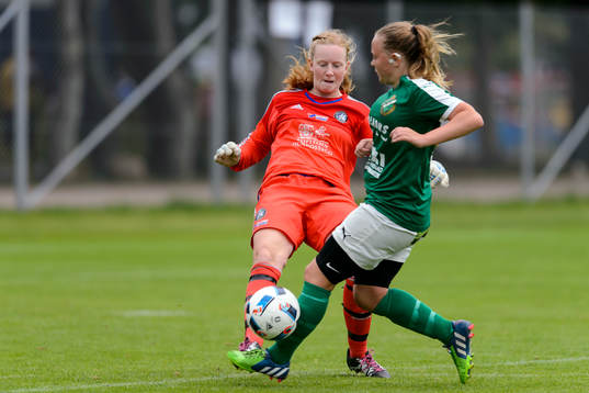 under fotbollsmatchen i Eskilscupen flickor F16 mellan Glumslöv och Älvsborg den 7 augusti 2016 i Helsingborg.
