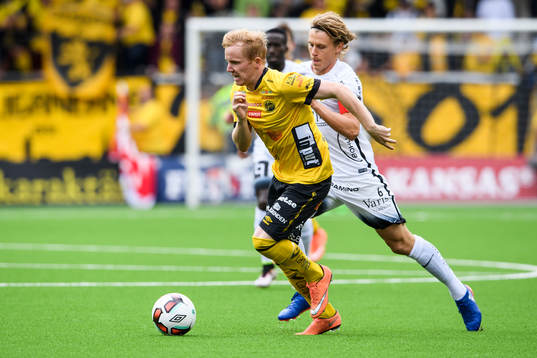 Elfsborgs Simon Lundevall och Häckens Rasmus Schuller