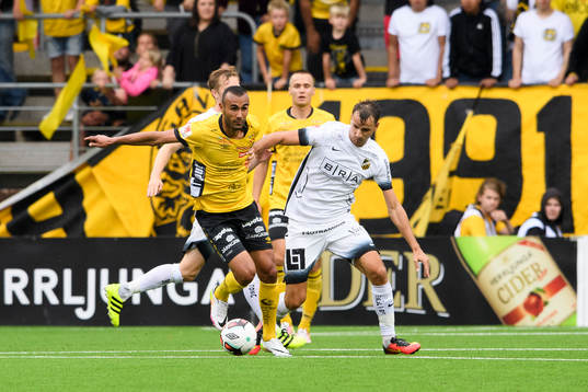 Elfsborgs Issam Jebali och Häckens Jasmin Sudic