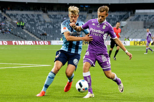 Djurgårdens Tim Björkström och IFK Göteborgs Jakob
