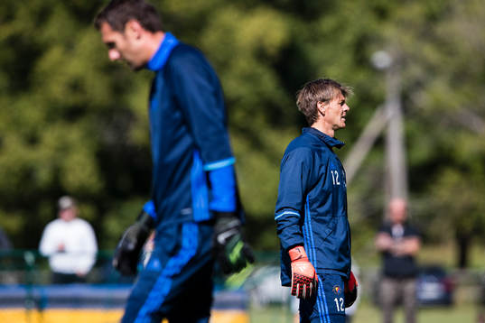 Djurgårdens målvakt Andreas Isaksson och målvakt Kenneth Høie