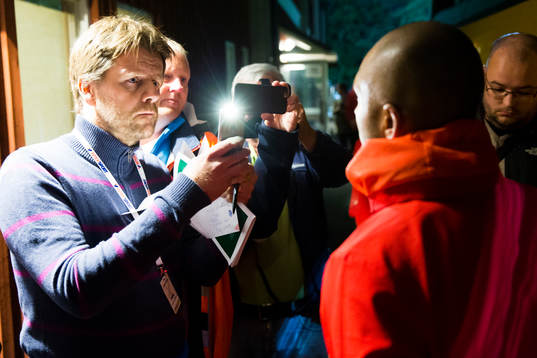 Östersunds Aly Keita intervjuas