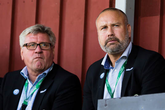 Jönköpings ordförande Sune Lantz och klubbchef Kjell Lundgren