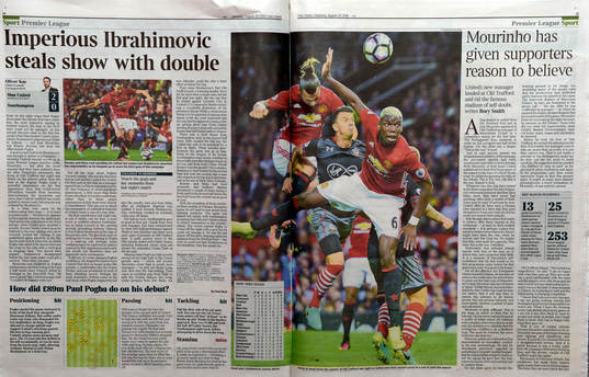 Engelska tidningar skriver om Zlatan Ibrahimovic dagen