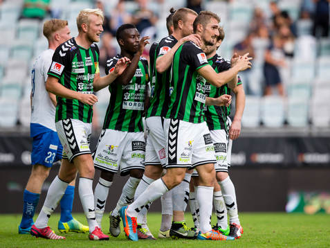 GAIS Dardan Rexhepi jublar ihop med Carl Nyström, Kieron