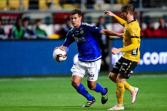 Sundsvalls Mauricio Albornoz och Elfsborgs Simon Hedlund