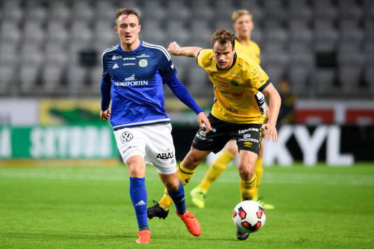 Sundsvalls Smajl Suljevic och Elfsborgs Henning Hauger