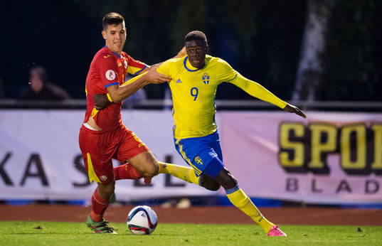 Rumäniens Andrei Chindris och Sveriges Joel Mumbongo