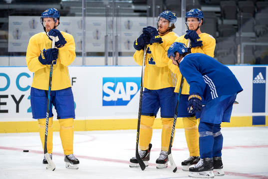 Sveriges Daniel Sedin, Loui Eriksson, Henrik Sedin, Henrik