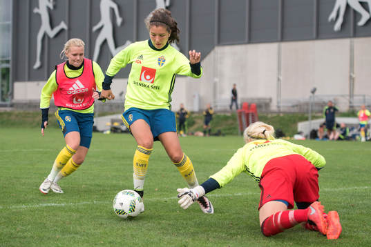 Sveriges Josefine Rybrink och Loreta Kullashi