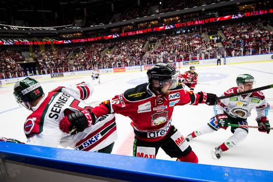 Frölundas Matt Donovan och Malmö Redhawks Magnus
