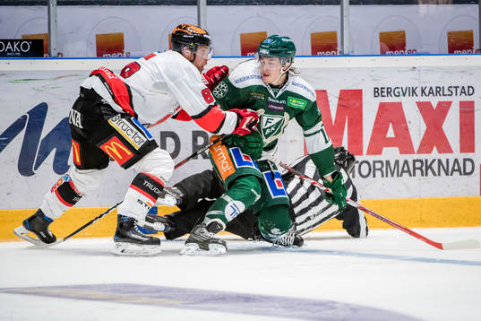 Örebros Viktor Ekbom och Färjestads Joakim Nygård