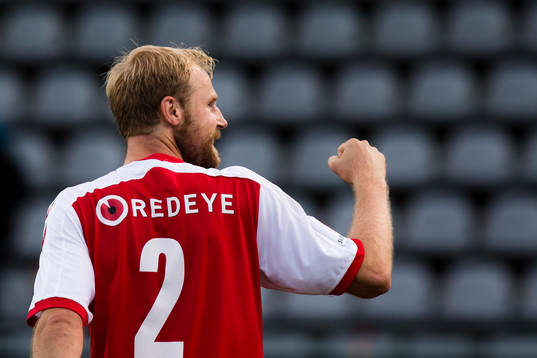 Kalmars Markus Thorbjörnsson jublar