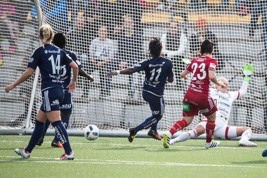 Kvarnsvedens Tabitha Chawinga kvitterar till2-2 i