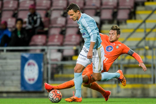 Degerfors Shpetim Hasani och Athletics Filip Rogic