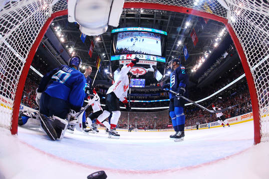 Kanadas Patrice Bergeron, Joe Thornton och Steven Stamkos