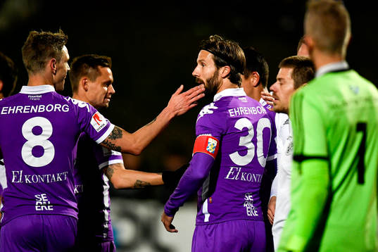 IFK Göteborgs Mattias Bjärsmyr jublar efter 0-3