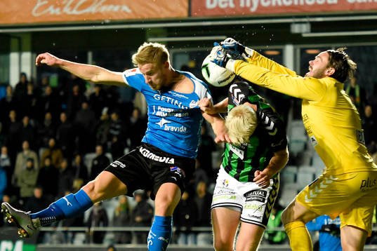 Halmstads Alexander Ruud Tveter och GAIS Carl Nyström och