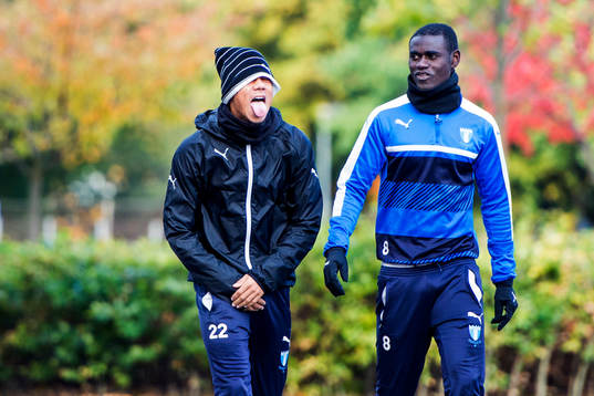 Malmö FFs Tobias Sana och Enock Kofi Adu