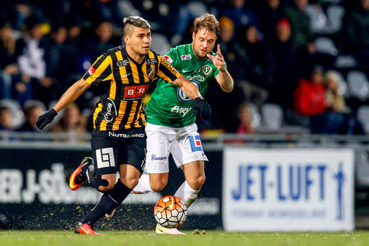 Häckens Paulo de Oliveira och Jönköpings Tom Siwe