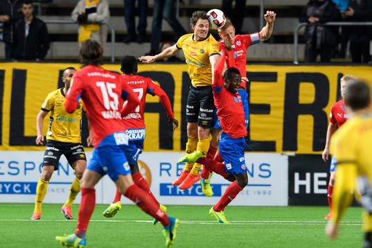 Helsingborgs Peter Larsson och Monday Samuel