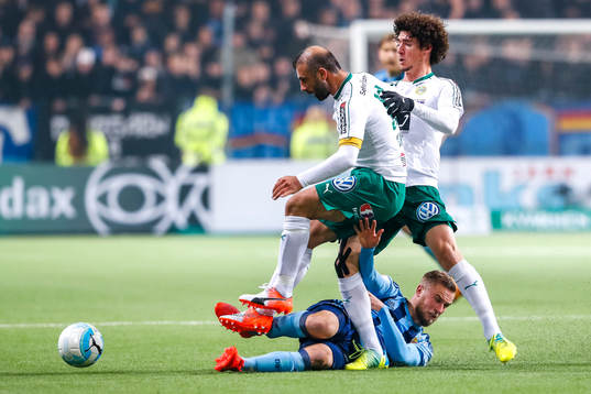 Djurgårdens Alexander Faltsetas i en kamp mot Hammarbys