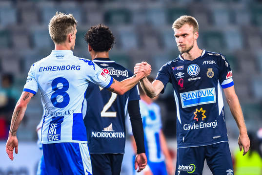 IFK Göteborgs Sören Rieks och Gefles Robin Nilsson