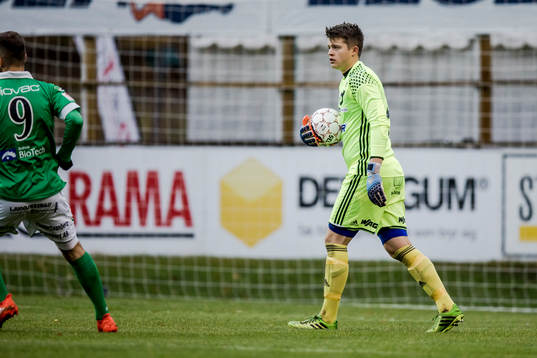 Degerfors målvakt Oscar Klasson