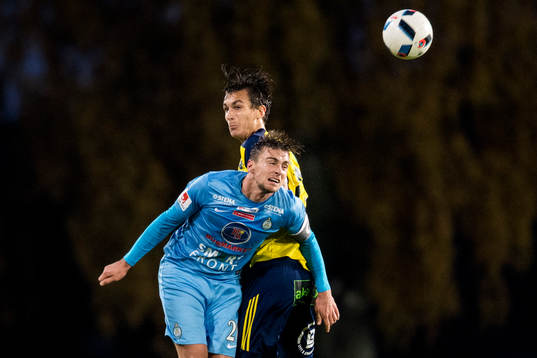 Athletics Filip Rogic och Ängelholms Erik Johansson