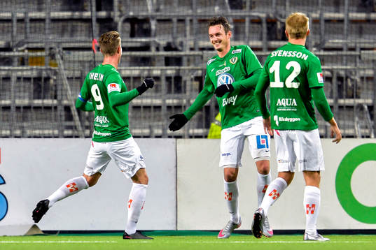 Jönköpings Daryl Smylie jublar