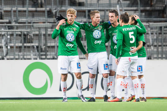 Jönköpings spelare jublar