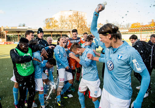 Malmös spelare jublar
