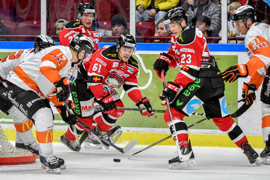 Malmö Redhawks Nicklas Jadeland och Christoffer Forsberg