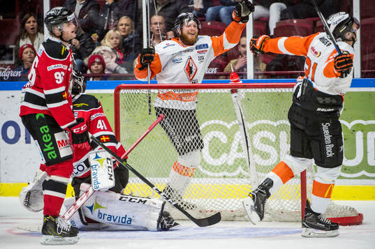 Karlskronas Joachim Rohdin och Marcus Paulsson jublar