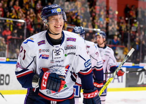 Linköpings Emil Sylvegård jublar