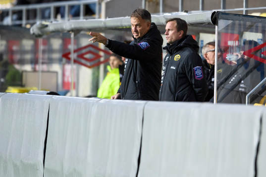 Elfsborgs tränare Tony Lundqvist och tränare Tobias