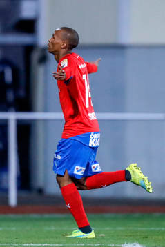 Helsingborgs Bradley Ralani jublar efter 0-3