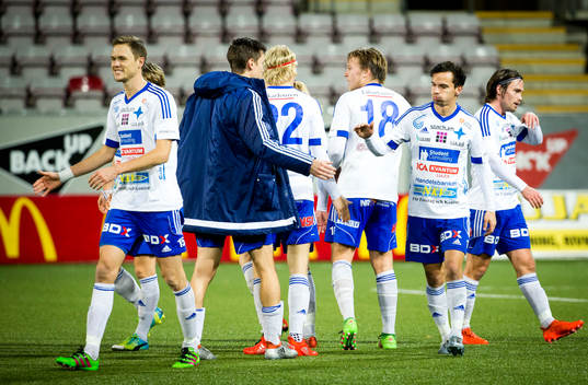 Glada miner hos Luleåspelarna efter slutsignalen