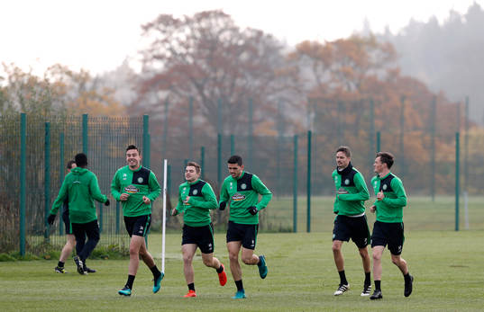  Britain Football Soccer - Celtic Training - Celtic Training Ground - 31/10/16 Celtic players during training