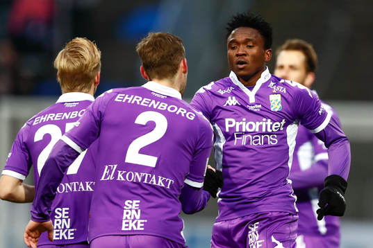 IFK Göteborgs Lawson Sabah jublar efter att han gjort 0-1