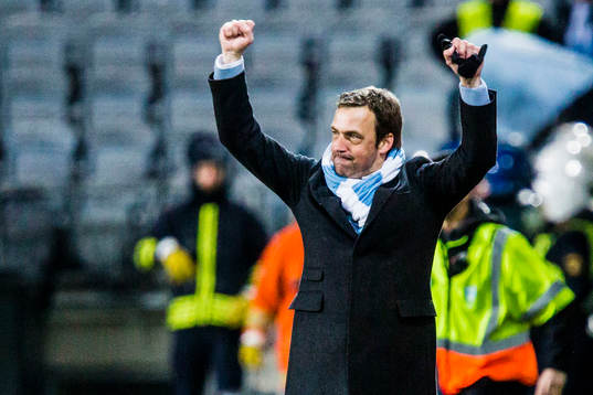 Malmö FFs tränare Allan Kuhn jublar