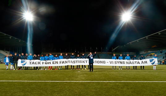 Norrköpings tränare Jens Gustafsson tackar publiken