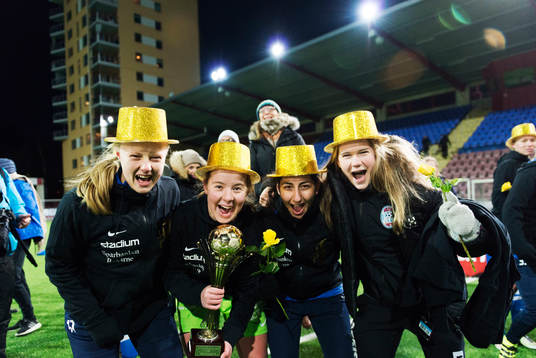 Eskilstunas spelare jublar