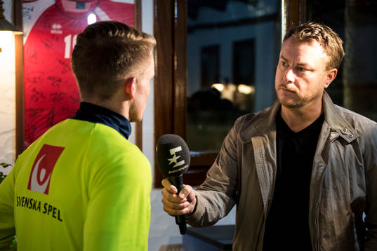 Jonas Karlsson, Eurosport intervjuar Sam Larsson